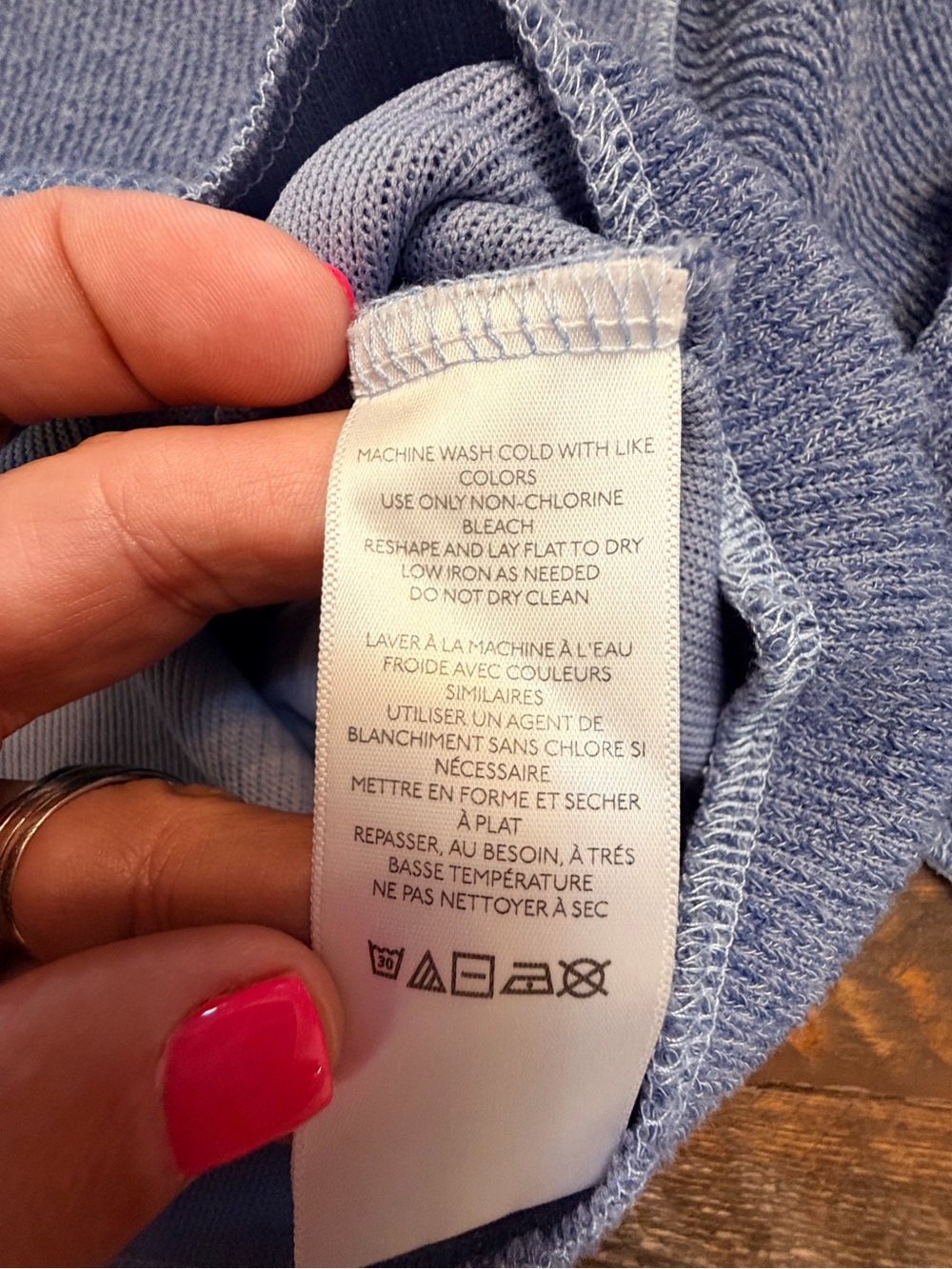 Urban Outfitters UO Blue Ribbed V Notch Cropped Long Sleeve Sweater Women M GUC - Picture 6 of 10
